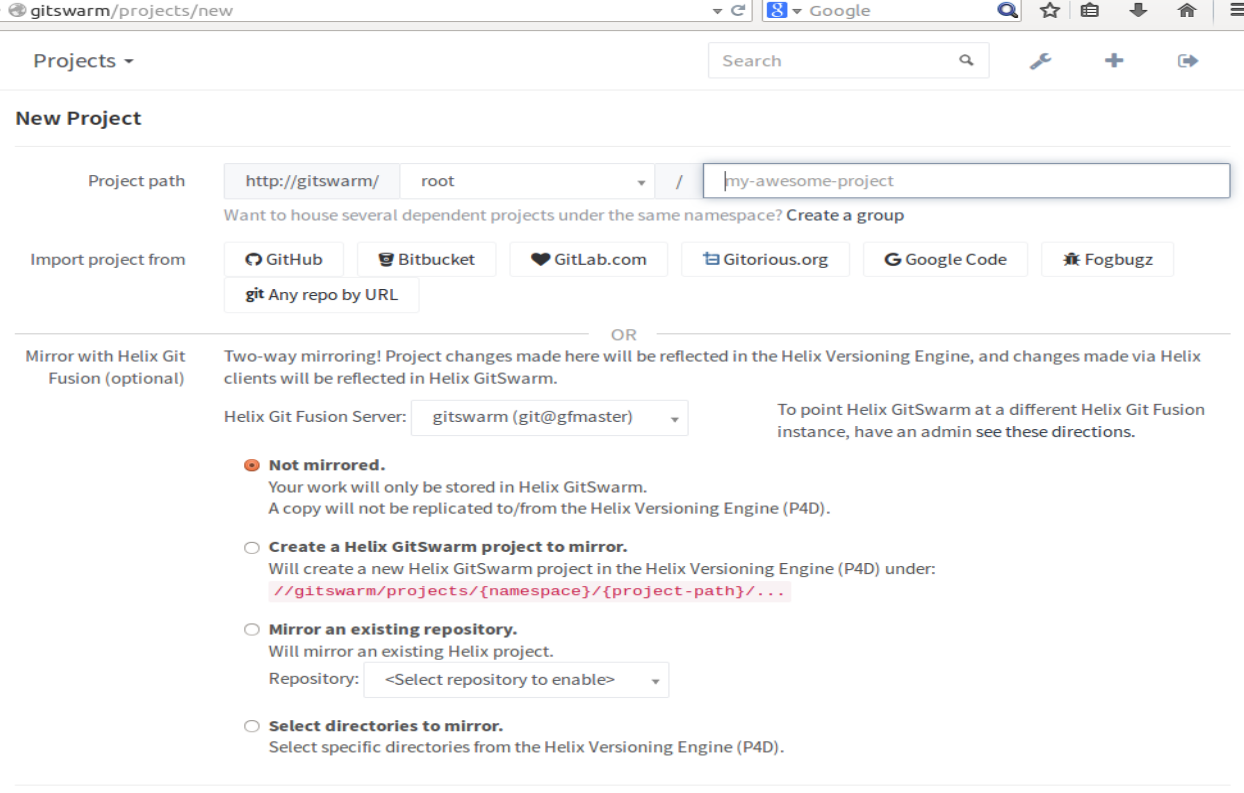 How to connect GitSwarm to external Git Fusion using SSH (Mirroring)