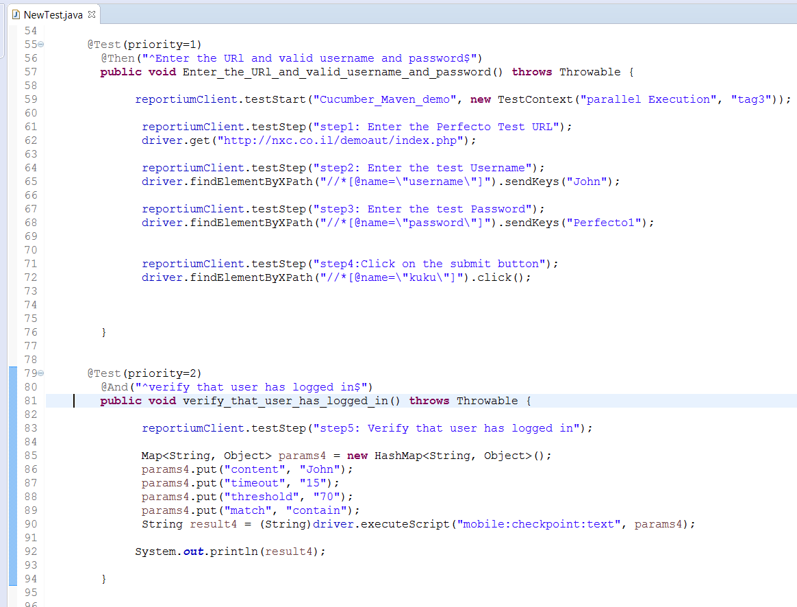 Add a JUnit framework to a Selenium mobile project
