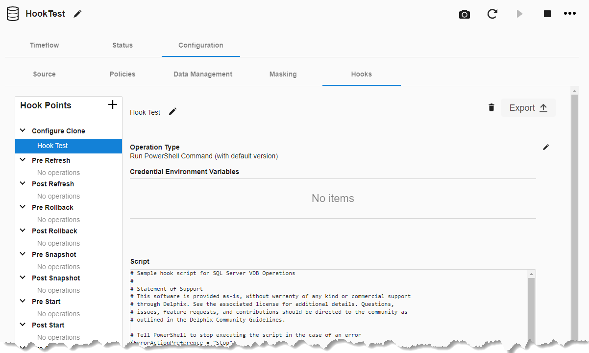 Executing SQL in a PowerShell Hook Script (KBA1370)