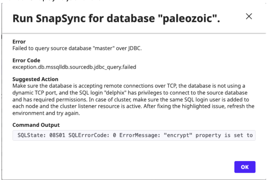 TB138 - Unable to perform Snapsync or Validated Sync on SQL Server ...